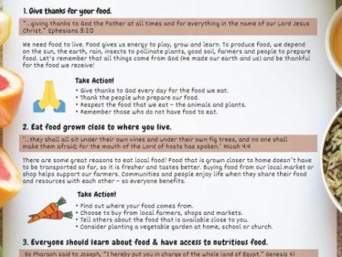 2023 10 commandments of food for Children
